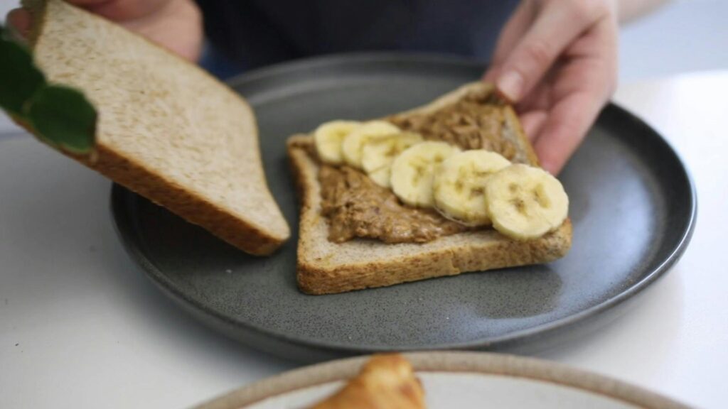 Peanut butter banana sandwich