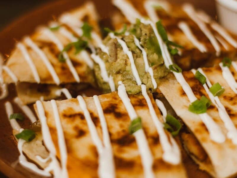 20. Avocado and Black Bean Quesadilla