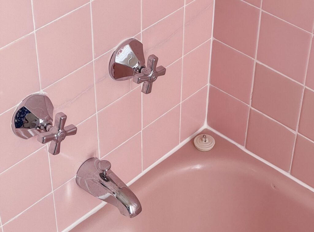 Pink Tile Bathrooms