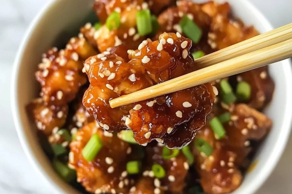 Sesame chicken featured
