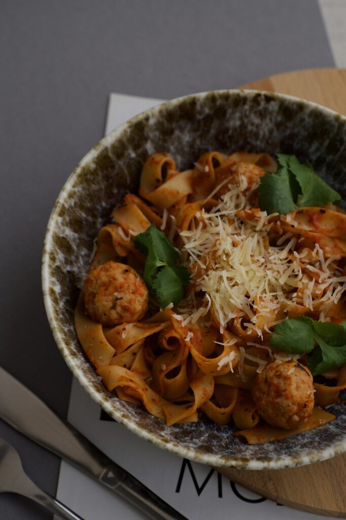 Spaghetti and meatballs