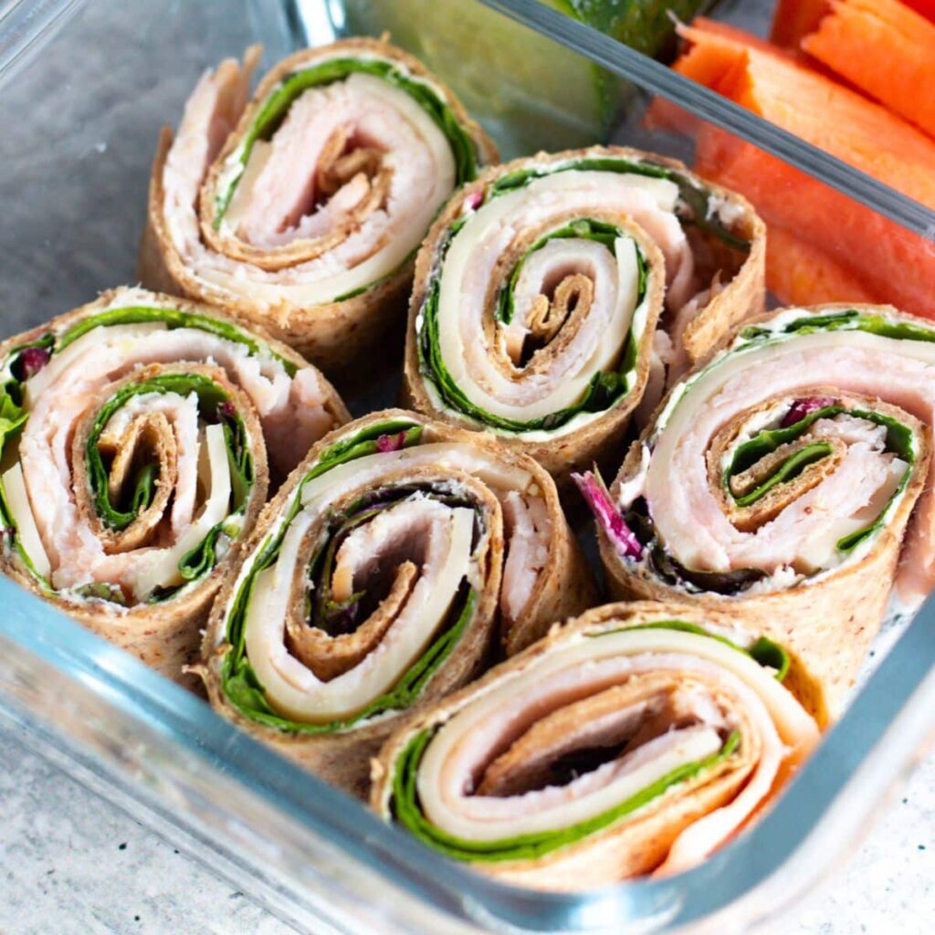 Turkey and cheese roll up