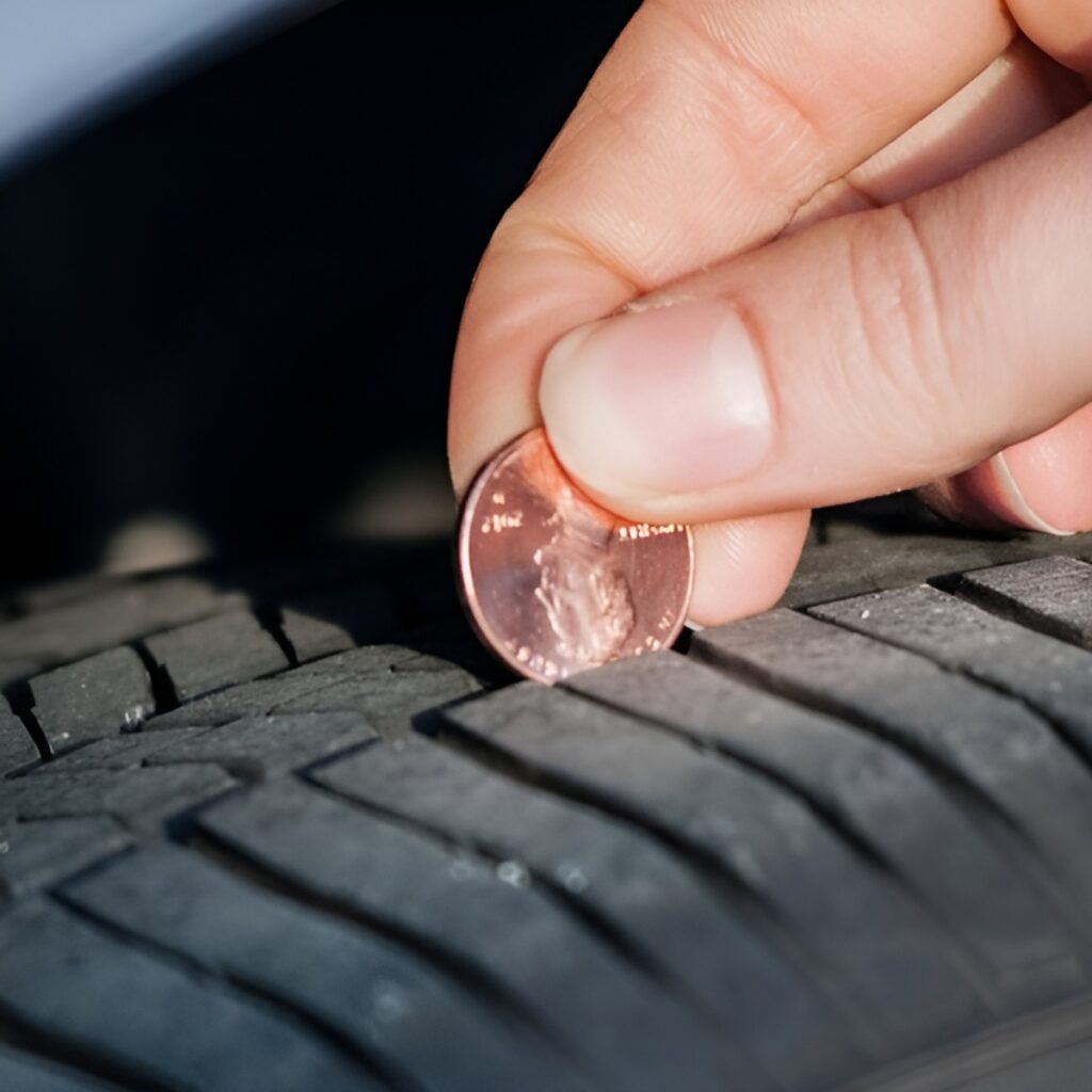 Using A Penny To Check Tire Tread