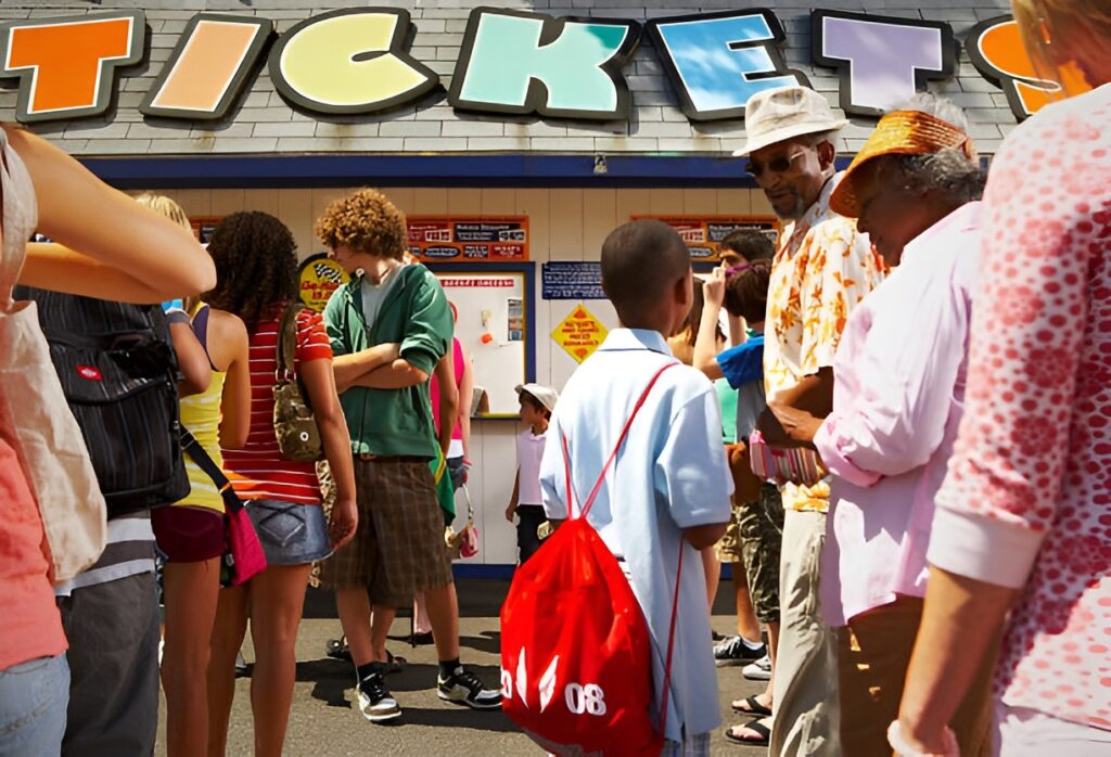 Waiting In Line For Tickets