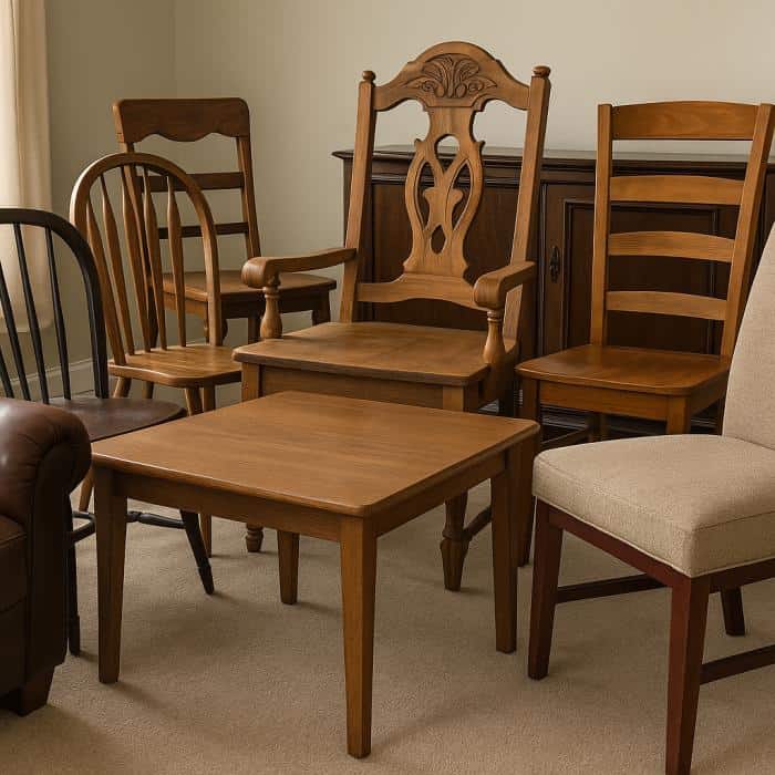 6. Mismatched Bulky Furniture