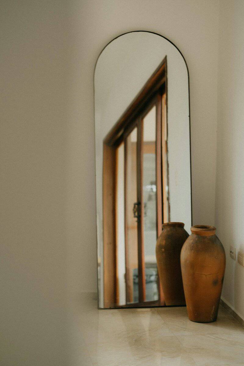 1. Oversized Arched Mirror