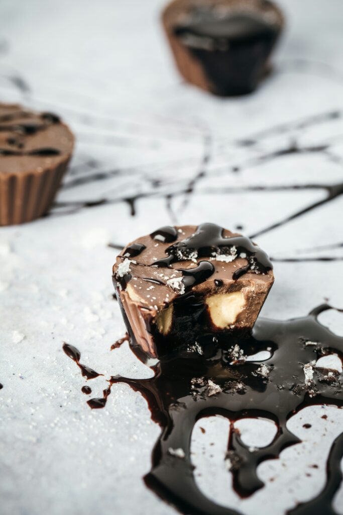 Dark chocolate peanut butter cups