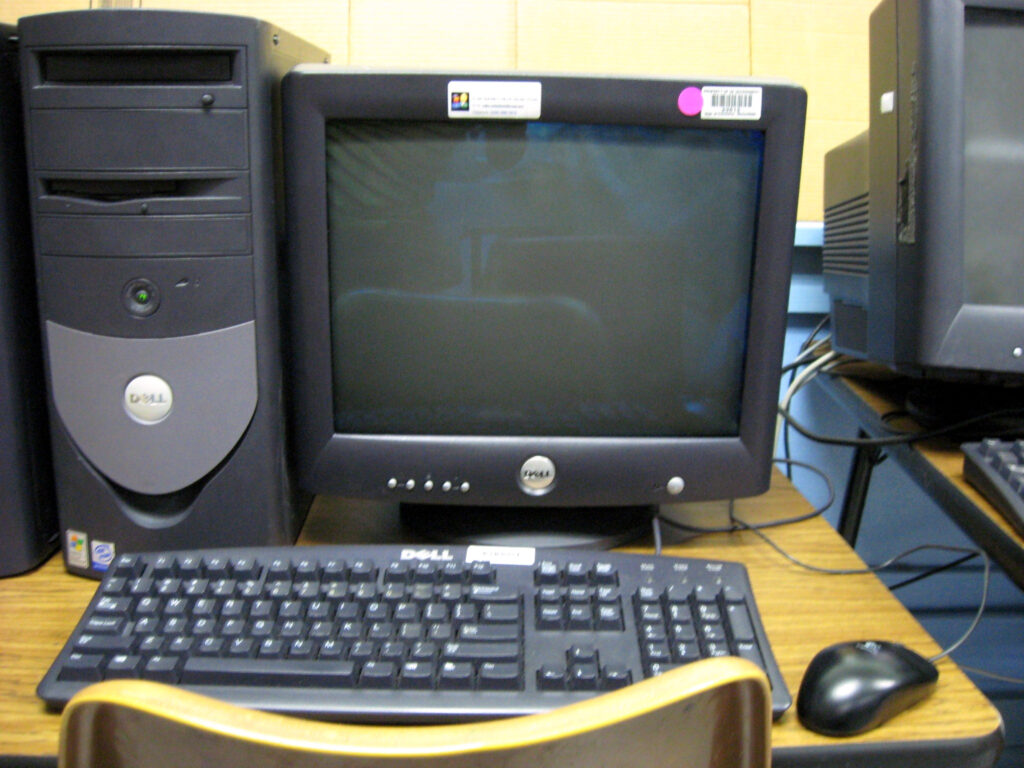 Dell desktop computer in school classroom