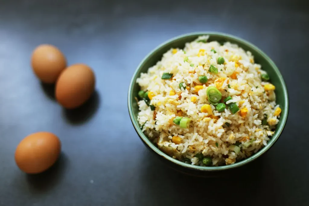Egg fried rice wide