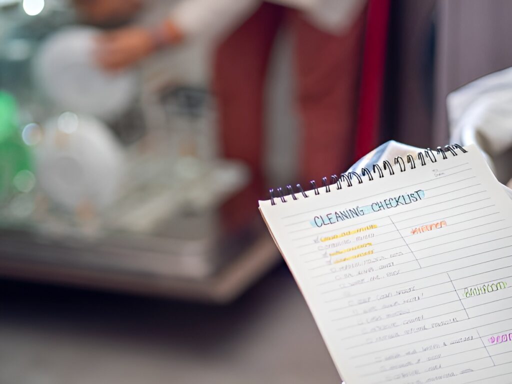 Visual cleaning checklists