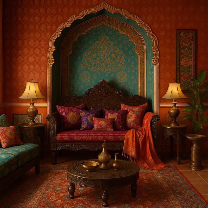 8. Indian Opulence: Rich Colors and Patterns