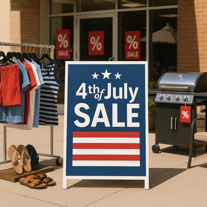 7. July: Summer Clearance and Fourth of July Sales