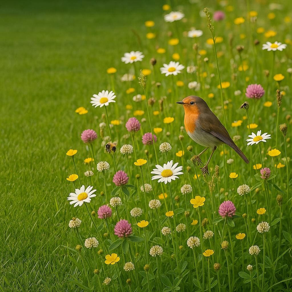 9. Let Part of Your Lawn Grow Wild