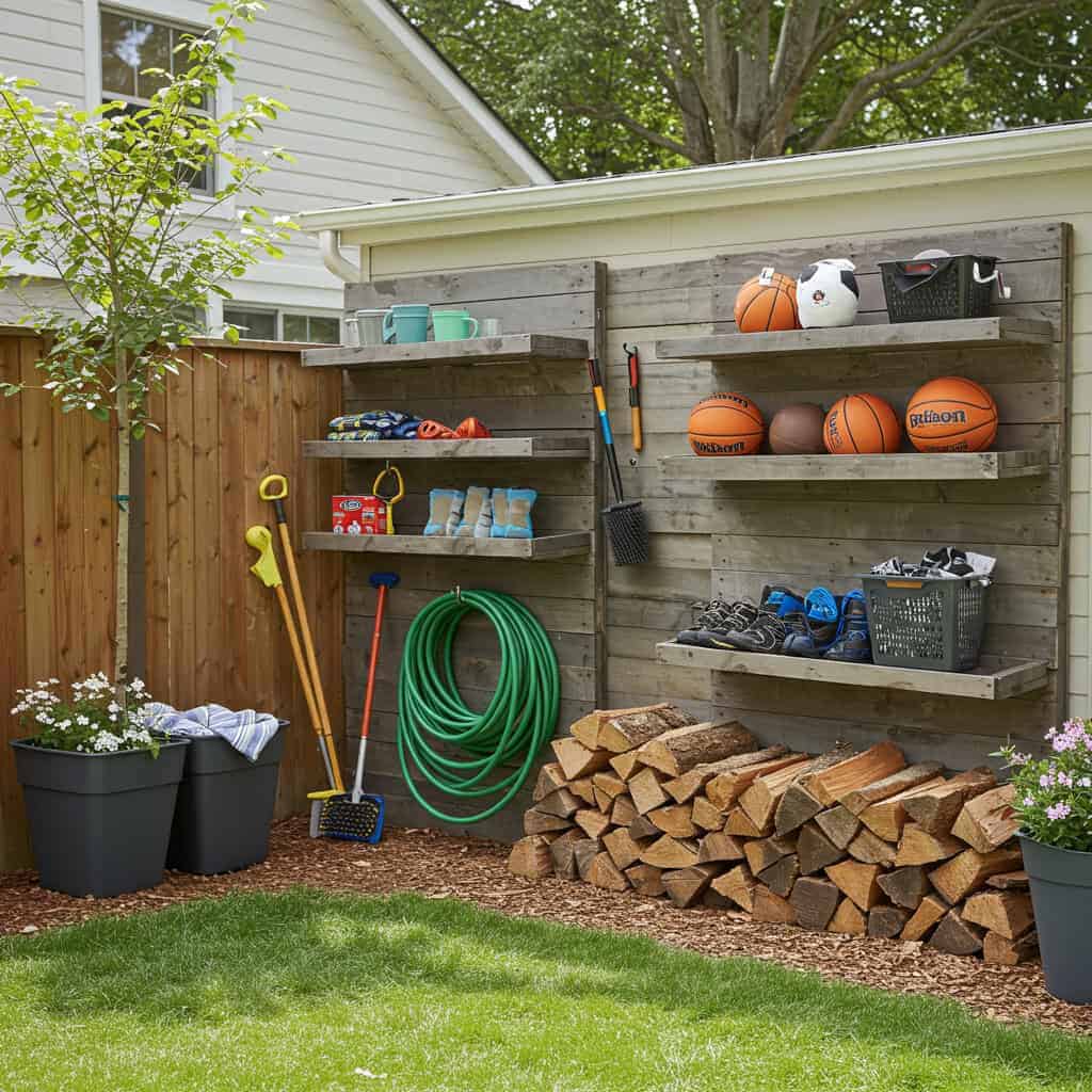 7. DIY Pallet Storage Walls