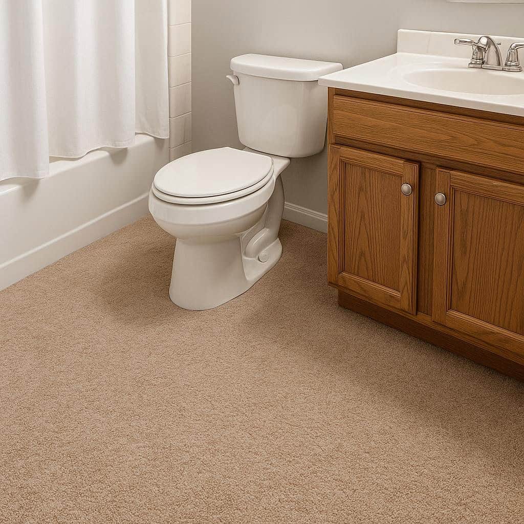 2. Carpet in Bathrooms