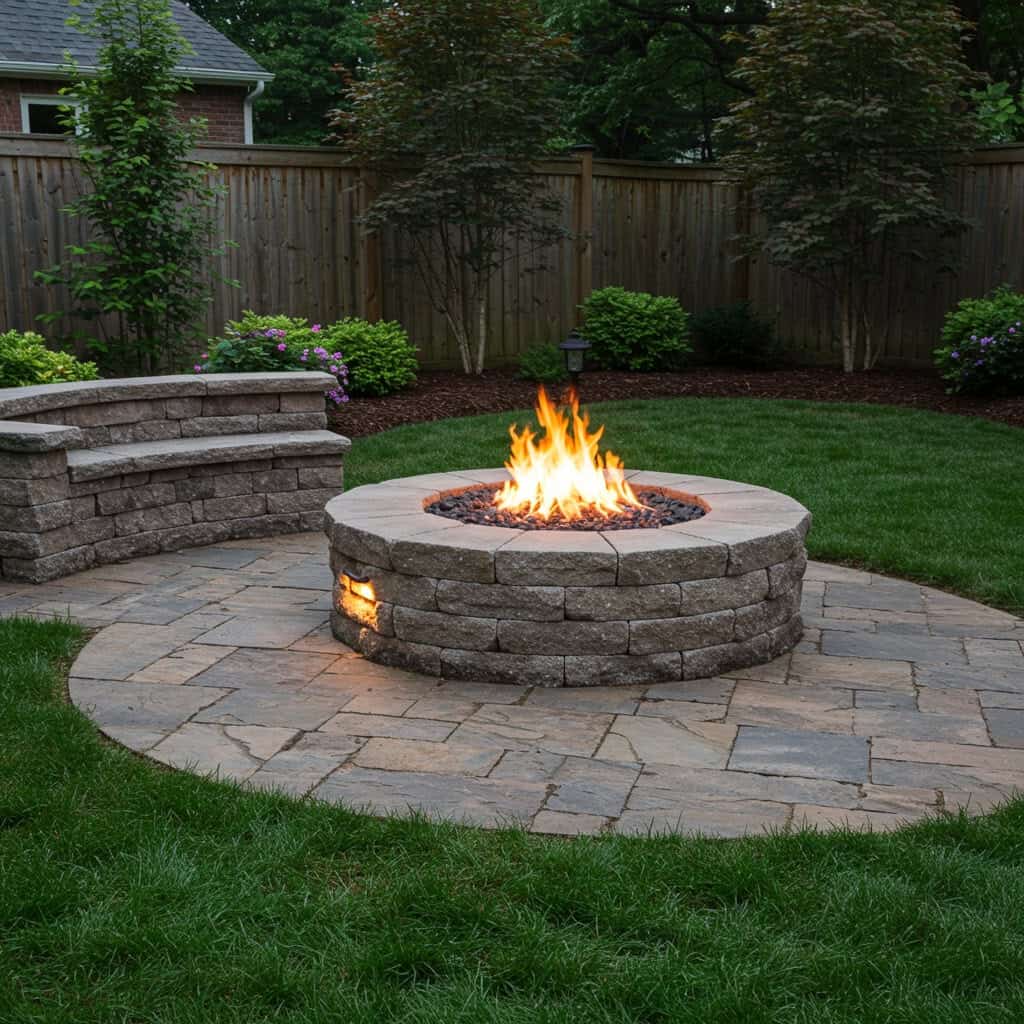 1. Classic Stone Circle Fire Pit
