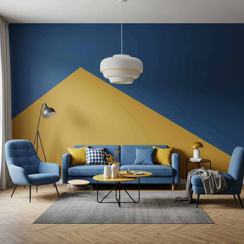 1. Cobalt Blue and Mustard Yellow