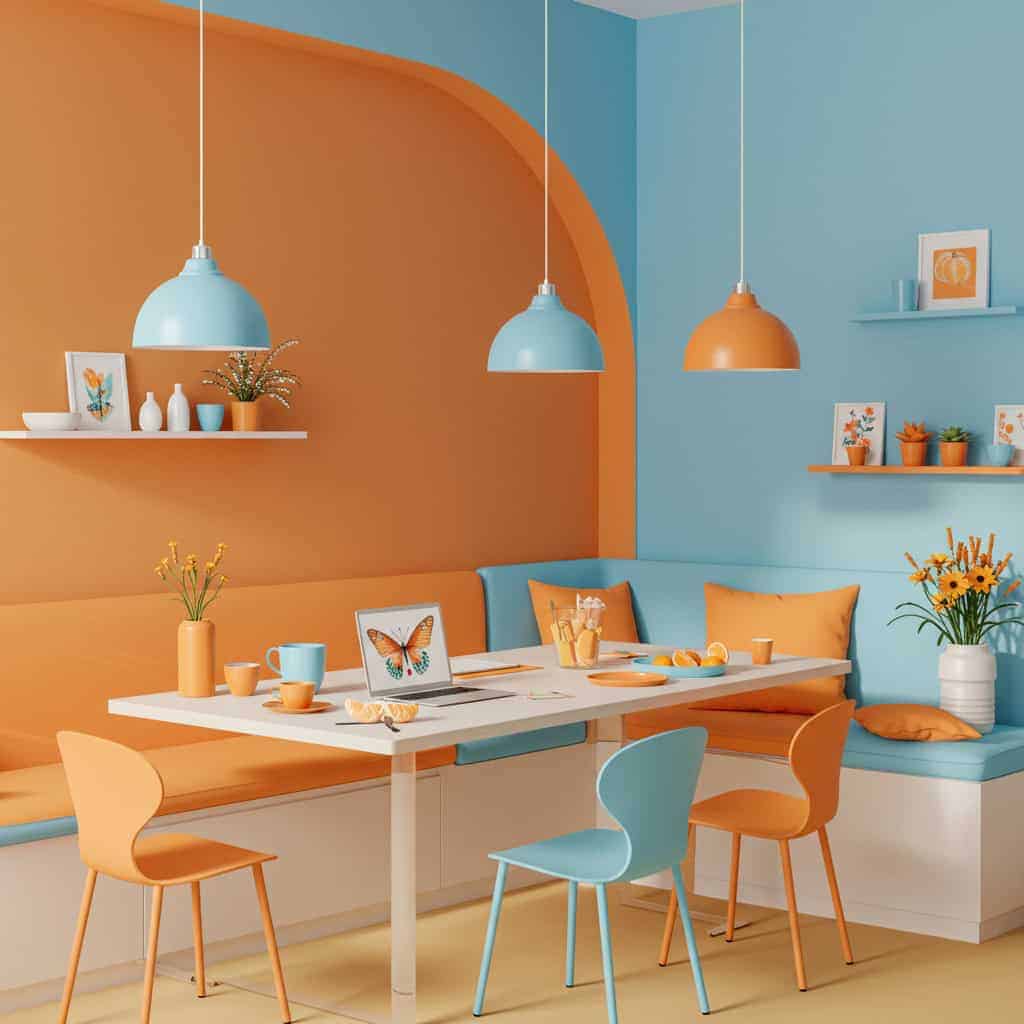 10. Sky Blue and Tangerine