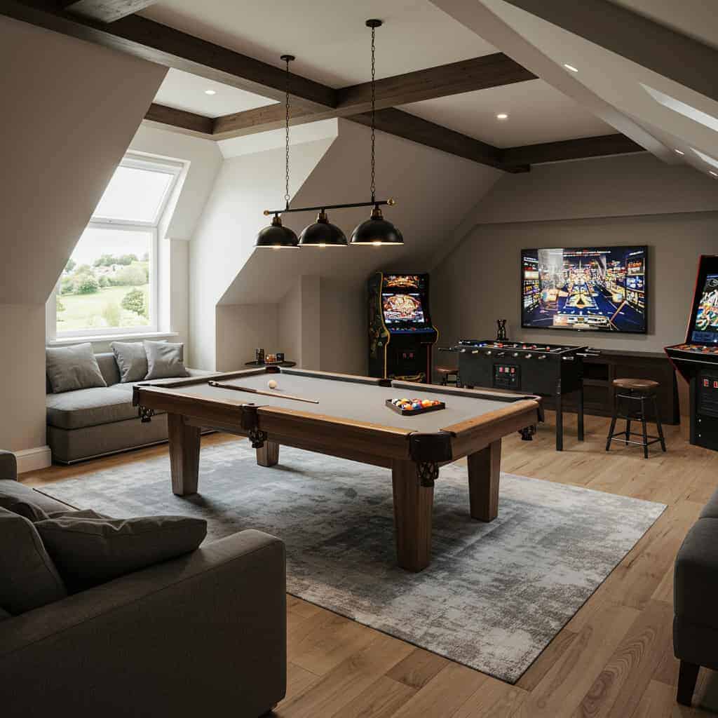 8. Attic or Basement Game Rooms