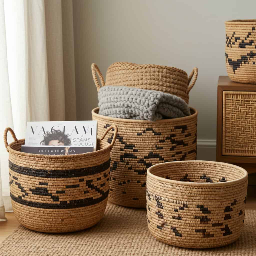 4. Use Market Baskets for Storage