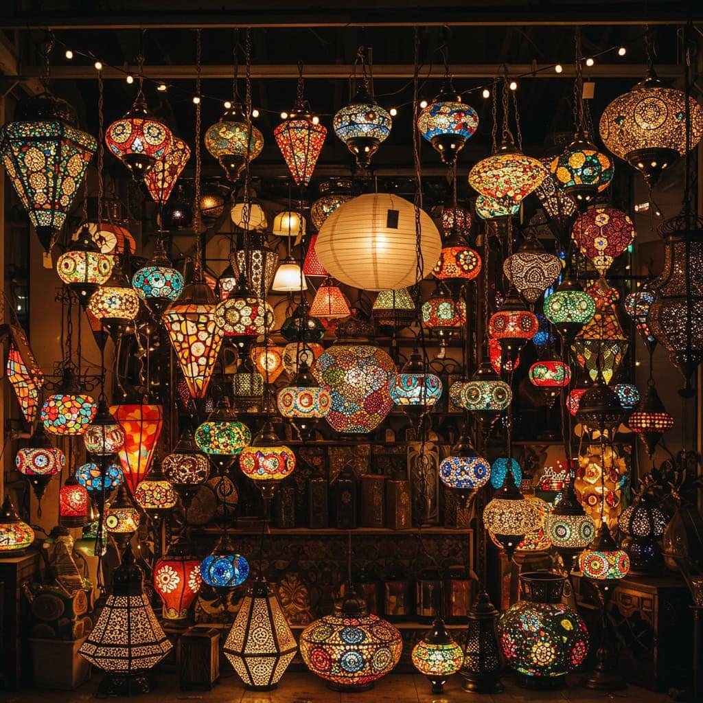 5. Hang String Lights and Lanterns
