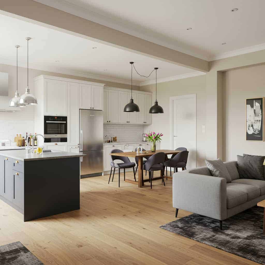 3. Open Floor Plans Indicate Sociability