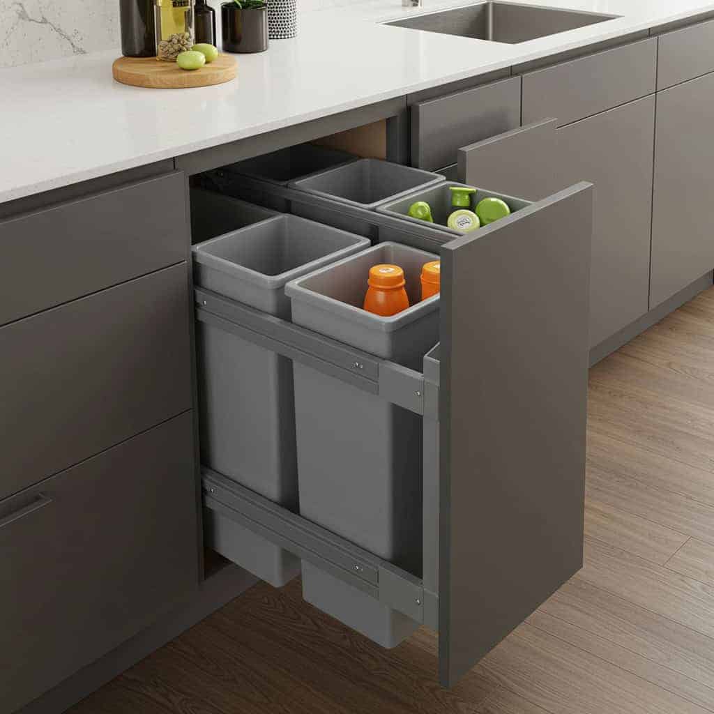 11. Built-In Trash and Recycling Center