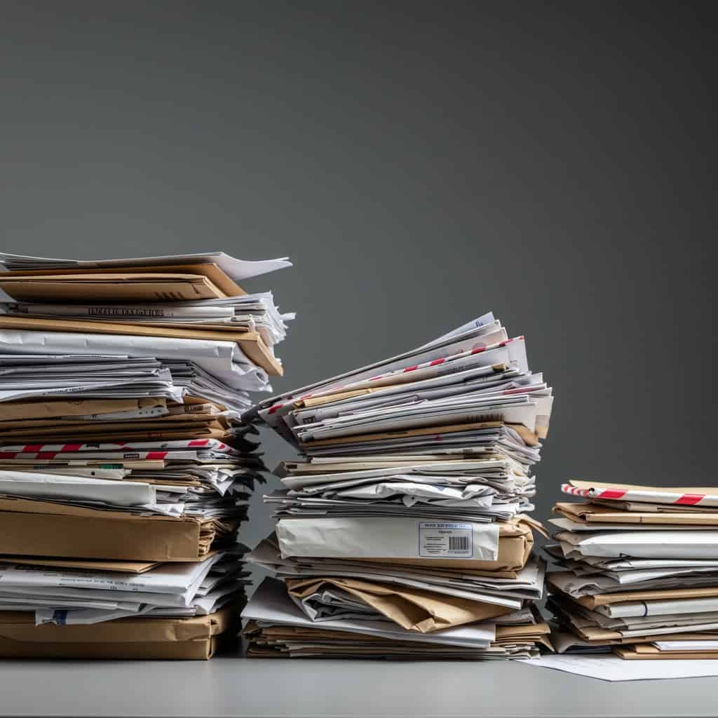 4. Stacks of Unopened Mail