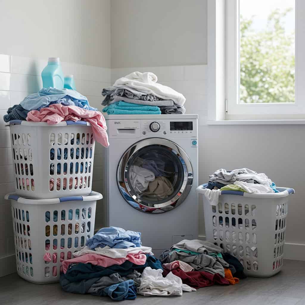 7. Overflowing Laundry Baskets